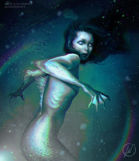 Ocean Monsters, Evil Mermaids, Realistic Mermaid Tails, Realistic Mermaid, Mermaid Stories, Dark Mermaid, Fantasy Mermaids, Mermaid Lagoon, Mermaid Drawings