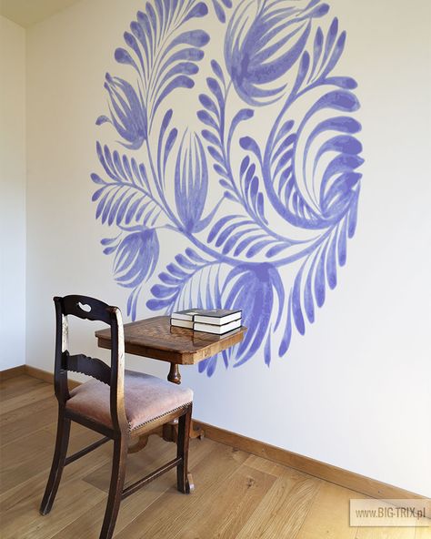 ETNO: Polish pattern wallpaper by Big-trix.pl | #wallpaper #polish #pattern #etno Wallpaper Polish, Polish Pattern, How To Start Painting, Folk Pattern, Family Tree Art, Interior Murals, Art Deco Living Room, Painting Walls, Polish Folk