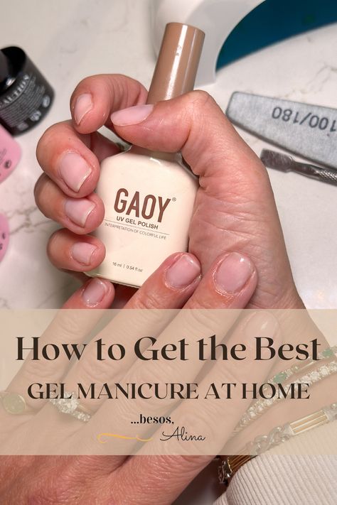 Tips and Tricks for doing your own gel manicure nails at home. Everything you need to DIY your own gel nails. Diy Manicure At Home Tips And Tricks, Gel Nails With Tips How To Do, At Home Gel Manicure Tips, Best Gel Nail Polish At Home, At Home Gel Nails Diy, Home Manicure Diy, How To Do A Manicure, Gel Nails At Home How To Do, How To Do Gel Nails At Home