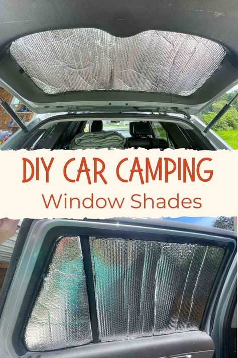 The Ultimate Guide to DIY Car Camping Window Covers Window Coverings For Car Camping, Subaru Outback Window Covers, Car Camping Ideas Diy, Car Window Covers Diy, Car Sleeping Hacks, Camping In Car Hacks, Car Camping Window Covers, Outback Car Camping, Hyundai Tucson Camping