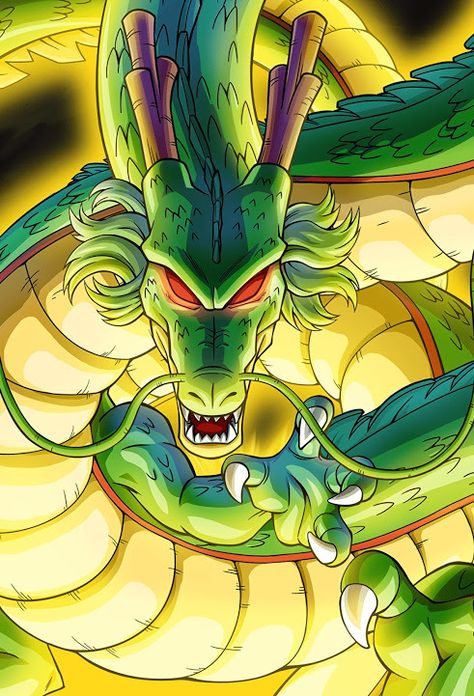 Shen Long Tattoo, Dragonball Art, Dragon Ball Tattoo, Z Wallpaper, Goku Wallpaper, Cool Dragons, Japanese Dragon, Green Dragon, Dragon Ball Wallpapers