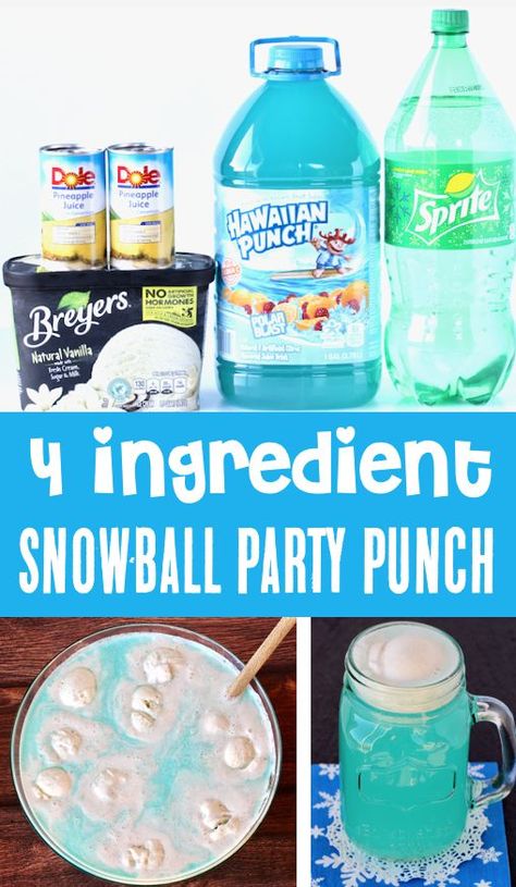 Party Punch Recipes Snowball Punch, Blue Party Punch, Blue Party Punches, Blue Punch Recipe, Party Punch Recipe, Blue Punch, Party Punch Recipes, Christmas Punch Recipes, Punch Drinks