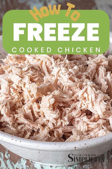 How To Freeze Shredded Chicken, Can You Freeze Cooked Chicken, Cook And Freeze Chicken, Can You Freeze Rotisserie Chicken, Freezing Shredded Chicken, How To Freeze Cooked Chicken, How To Make Shredded Chicken On Stove, Freeze Shredded Chicken, Chicken Recipes You Can Freeze