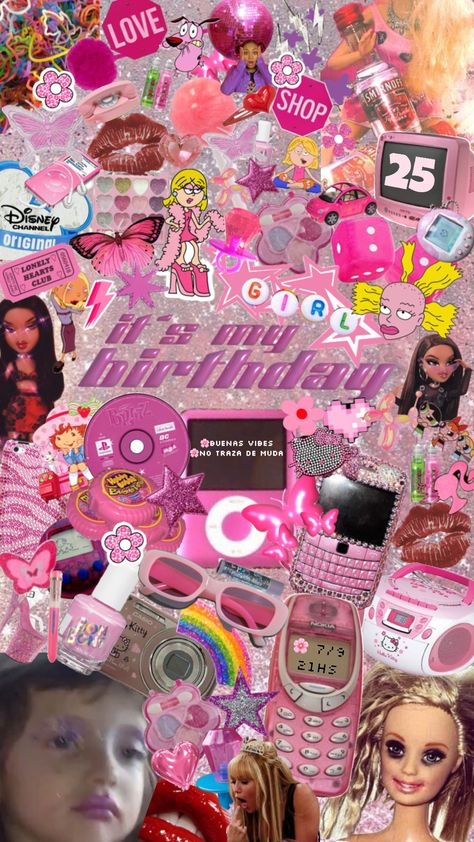 2000s Aesthetic Party, Britney Spears Birthday, Y2k Birthday Party, Early 2000s Party, Y2k Collage, 20th Birthday Party, Girly Movies, Y2k Party, Iconic Wallpaper