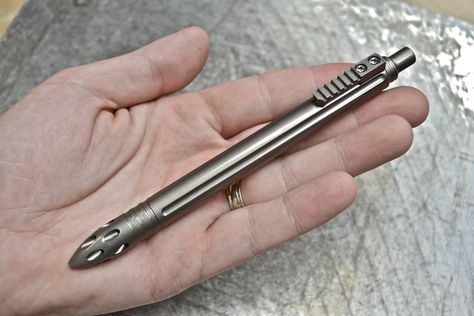 The Stryker - Anti-Microbial Tactical Pen on Kickstarter — The Clicky Post Mechanical Pen, Tactical Pen, Beautiful Pen, Edc Gear, Cool Gadgets To Buy, Rollerball Pen, Outdoor Style, Writing Instruments, Notebook