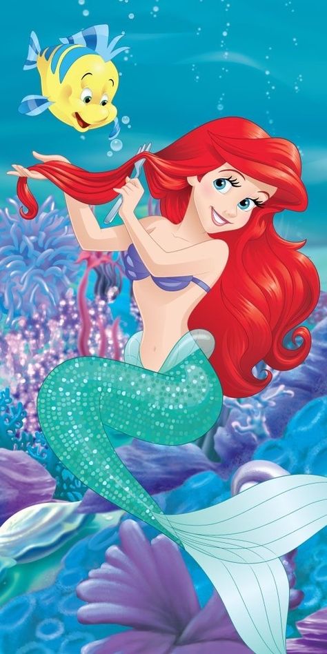 Princesa Ariel Disney, Ariel Wallpaper, Little Mermaid Wallpaper, Mermaid Birthday Party Decorations, Mickey Mouse Images, Mermaid Wallpapers, Ariel Disney, Disney Fine Art, Ariel Mermaid