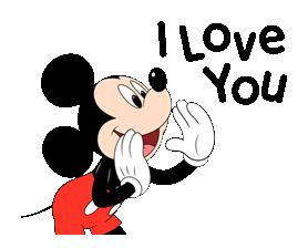 Mickey Mouse Stickers, I Love You Animation, Images Emoji, Mickey Mouse Images, Minnie Mouse Pictures, Mickey Love, Mickey Mouse Pictures, I'm Yours, Emoji Love