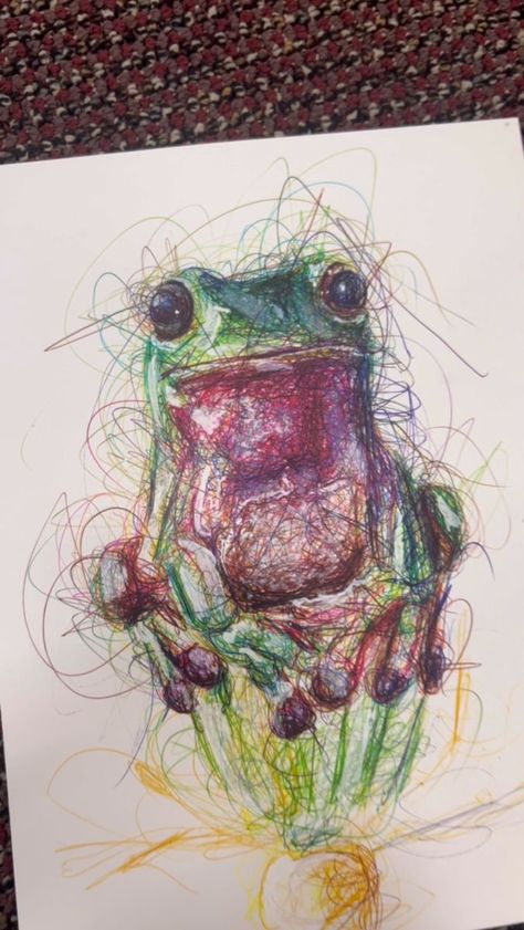 Cody James on Reels | Downhill2k01 · Megablast | Facebook Ballpoint Pen Art Sketches, Big Sketches, Ballpoint Drawing, Art Crayon, Frog Sketch, Ballpoint Pen Art, Inspo Art, Ballpoint Pen Drawing, Gcse Art Sketchbook