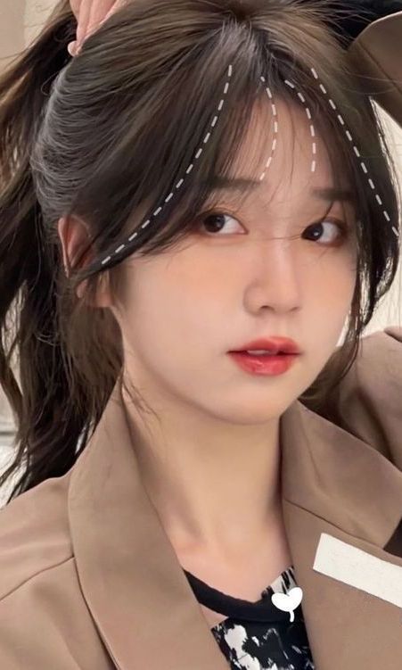 Korean bangs: wispy bangs + side bangs Bangs Haircut Ideas, Hairstyle Asian, Korean Bangs Hairstyle, Korean Bangs, Pretty Hair Cuts, Haircut Ideas Trendy, Bangs Haircut, Cute Bangs, Hair Inspiration Long