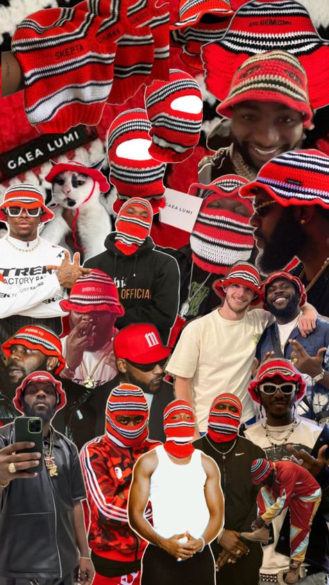 Crochet bucket hats and balaclavas as seen on Odumodublvck, Reeplay, Davido, Oxlade, Declan Rice, Jeriq, Interlude the Artist and many more Crochet Bucket Hats, Declan Rice, Brooch Men, Crochet Bucket, Crochet Bucket Hat, Street Culture, Bucket Hats, Crochet Fashion, The Artist