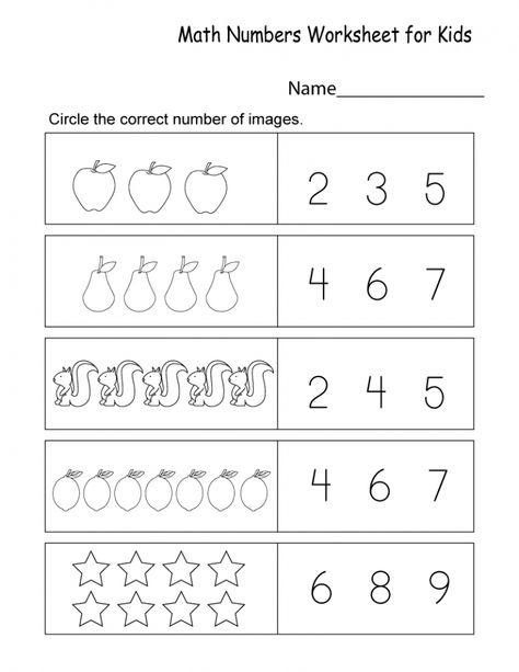 Printable Math Numbers Worksheets for Kids 1-10 | Learning Printable Basic Math Worksheets, Counting Worksheet, Kindergarten Math Free, Preschool Number Worksheets, Kindergarten Math Worksheets Free, Preschool Math Worksheets, Worksheet For Kids, Free Kindergarten Worksheets, Numbers Kindergarten