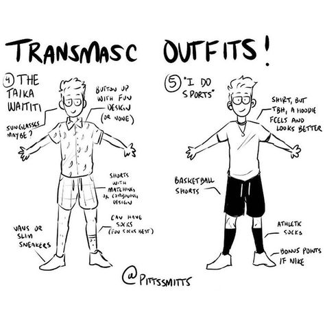 Trans Men Society ⚧ | Milo(16) on Instagram: “This is super helpful!! Ty to the artist @pittssmitts you never would have found something like this 4 years ago it’s awesome that people…” Trans Masc Outfits, Ftm Outfits, Trans Masc, Trans Boys, Masc Outfits, The Best Man, Gay Memes, Trans Pride, Gender Envy