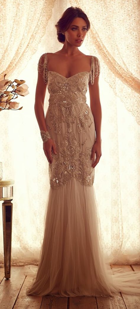 20s Wedding Dress, Wedding Dresses Vintage 20s, Anna Campbell Wedding Dress, Gatsby Wedding Dress, Roaring 20s Wedding, Elegant Bridal Gown, Vintage Inspired Wedding Dresses, Anna Campbell, Trendy Wedding Dresses