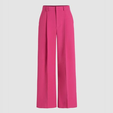 Metallic Trousers, Black High Waisted Pants, Hot Pink Pants, Pleated Wide Leg Pants, Maroon Pants, White Linen Pants, Pink Jumpsuit, Satin Pants, Dress Slacks