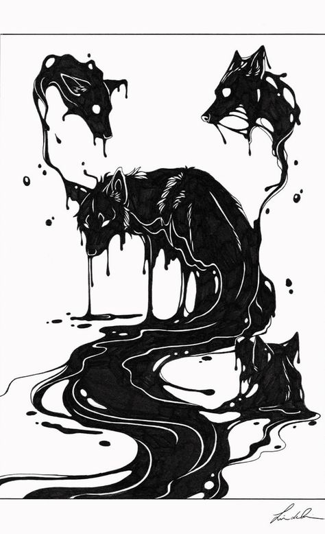 Canine Art, Minimalist Tattoos, Best Tattoo Designs, Creepy Art, Scary Art, Animal Sketches, Art Tattoos, Sketchbook Art Inspiration, Best Tattoo