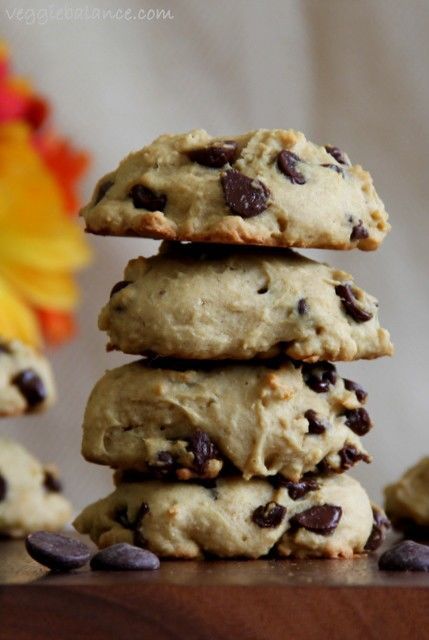 Low Calorie Cookies, Low Fat Cookies, Low Calorie Chocolate, Low Fat Desserts, Healthy Chocolate Chip Cookies, Vegan Chocolate Chip Cookies, Healthy Chocolate Chip, Chocolate Chip Cookies Recipe, Healthy Cookie Recipes