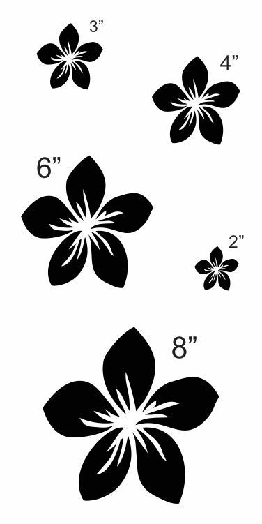 Plumeria Flower STENCIL sheet 2" 3" 4" 6" 8" This is a brand new stencil cut from commercial grade 7 mil Mylar that can be used and cleaned over and over again. It has 5 Plumeria Flowers and the sizes are 2", 3", 4", 6" and 8". They will come on one 12" x 24" sheet. Colors in the picture are for sample. The actual stencil is clear or transparent blue. All of our stencils can be used for any type of crafts, wood, fabric, paper, tattoos, glass or wall art and are completely reversible so you can p Airbrush Crafts, Crafts Wall Decor, Painting Signs, Flower Stencils, Painting Fabric, Plumeria Flowers, Flower Stencil, Custom Stencils, Stencil Patterns