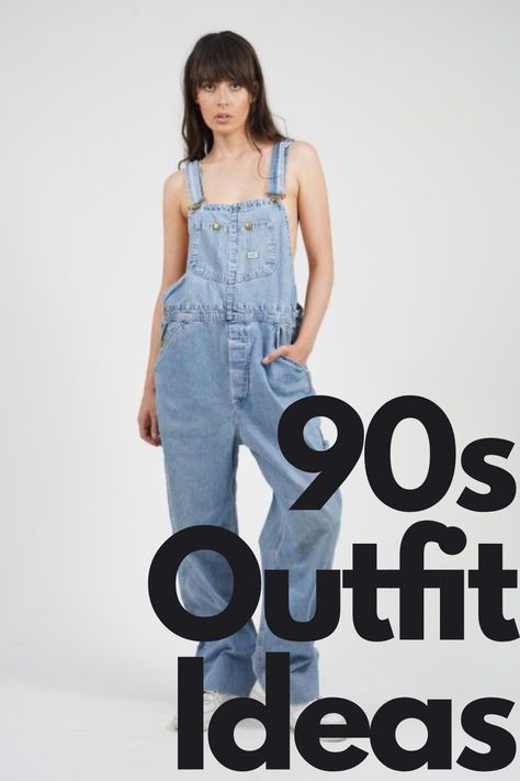 90 Fashion Trends Outfits, Women’s 90s Outfit, 90s Party Ideas Outfit, 90 Style Outfits 90s Fashion Women, How To Dress 90s Style, 90s Fashion Overalls Outfits, Back To 90's Outfit, Diy 90s Outfit Ideas, 90a Fashion Outfit Party