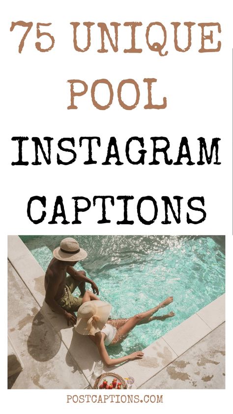 Pool season !!! Time to take all the Instagram photos you’ve been planning all year. To help you out, we’ve put together a list of 75 best pool captions for Instagram. Pool Pic Captions, By The Pool Captions, Poolside Instagram Captions, Pool Picture Captions, Pool Post Instagram, Caption For Swimming Pool Pictures Instagram, Pool Captions For Instagram Baddie, Pool Day Insta Captions, Caption For Pool Pictures