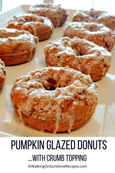 Cake Mix Donuts, Baked Donut, Donut Pan, Homemade Donuts Recipe, Sweet Glaze, Baked Donut Recipes, Pumpkin Spice Donut, Glazed Donuts, Walking On Sunshine