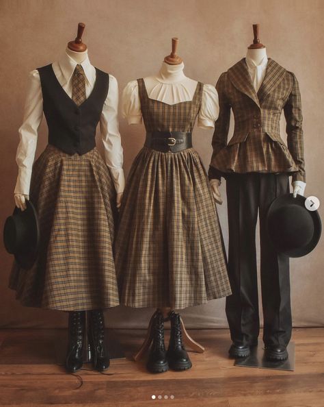 Academia Outfits, Academia Fashion, Old Fashion Dresses, Plaid Outfits, Vintage Inspired Outfits, Dress Clothes, Historical Fashion, Fall Wardrobe, Dark Academia