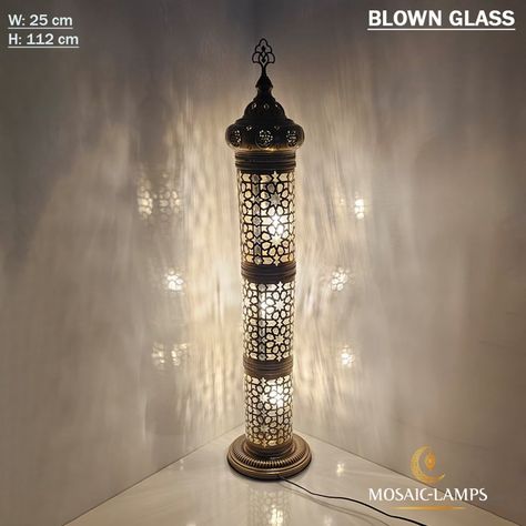 Andalusian Large Floor Lamp, Ottoman Cylinder Lamp With Blown Glass, Authentic Moroccan Floor Lamp Bedroom, Living Room, Restaurant, Hotel - Etsy Australia Moroccan Floor Lamp, Floor Lamp Bedroom, Large Floor Lamp, Etsy Australia, Glass Blowing, Floor Lamp, Ottoman, Restaurant, Hotel