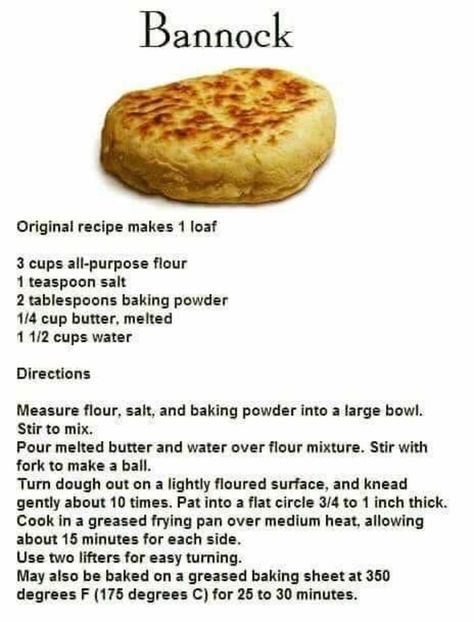 British Recipes Traditional, Bannock Recipe, Bannock Bread, Traditional Scottish Food, Scottish Food, Scottish Recipes, Fry Bread, Irish Recipes, British Food