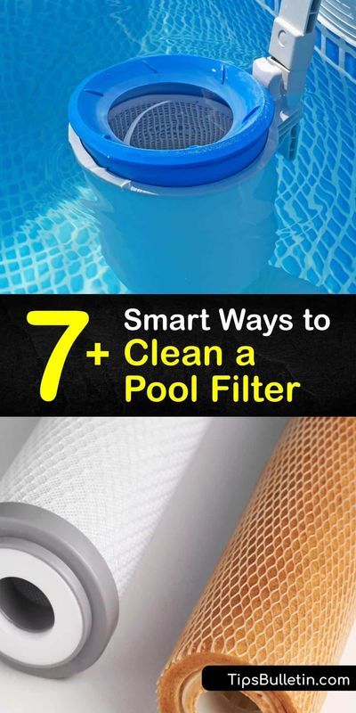 Learn how to clean home pool filtration systems. There are various DIY methods for cleaning cartridge filter pleats. Find out how to backwash a DE filter or sand filter when the pressure gauge is… Pool Cleaning Tips, Clean Pool, Cleaning Pool Filters, Diy Household Cleaners, Home Pool, Sand Filter, Pool Hacks, Pool Steps, Pool Filter