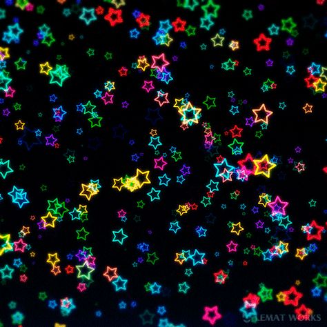 Rainbow Stars Gif, Stars Gif, Neon Space, Rainbow Stars, In The Dark, Black Background, 1 2 3, Gif, Neon