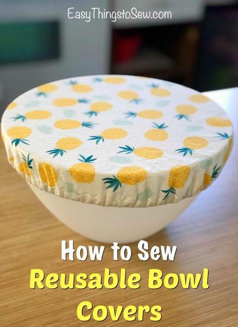 Bowl Cover Pattern, Diy Bowl Covers, Syprosjekter For Nybegynnere, Make Your Own Fabric, Fabric Bowl, Bowl Covers, Diy Sewing Gifts, Diy Bowl, Sewing To Sell