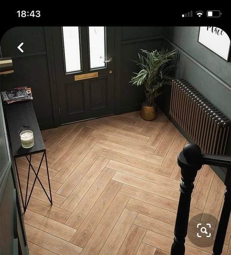 Tile Giant, Hall Tiles, Entrance Hall Decor, Victorian Hallway, Hall Flooring, Tiled Hallway, Herringbone Wood Floor, Hallway Flooring, Hallway Designs