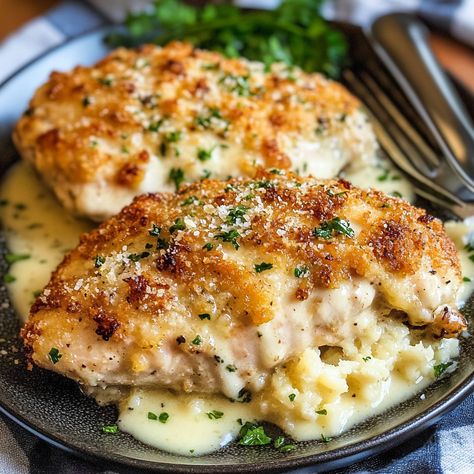 Longhorn Garlic Parmesan Crusted Chicken Recipe - Nice Chicken Recipes, Awesome Chicken Recipes, Long Horns Parmesan Crusted Chicken, Sauce For Parmesan Crusted Chicken, Delish.com Recipes, Outback Parmesan Crusted Chicken, Creamy Parmesan Crusted Chicken, Crispy Dinner Recipes, Country Style Recipes