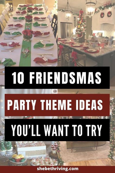 Friendsmas Ideas Girls Christmas Party Ideas Friends, Friendsmas Gift Ideas, Friendsmas Ideas, Friendsmas Party Ideas, Vibes With Friends, Friendsmas Party, Gingerbread Friends, Girls Christmas Party, Best Party