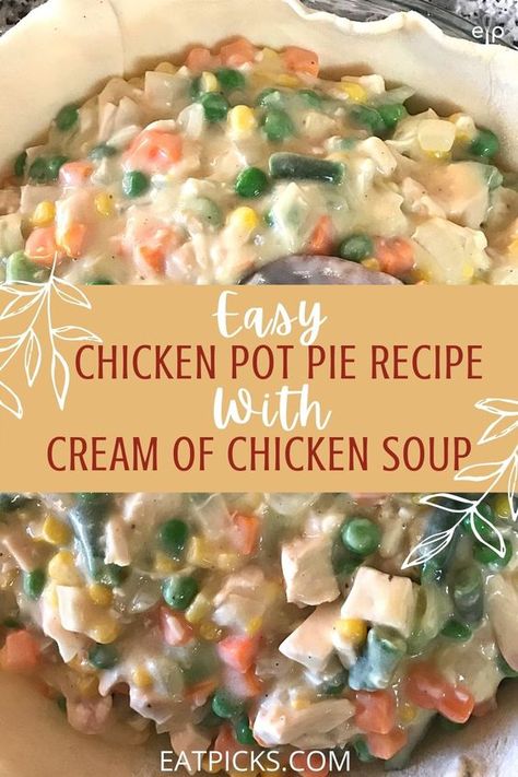 Chicken Pot Pie Leftovers, Easy Chicken Pot Pies Recipes, Chicken Pot Pie Refrigerated Pie Crust, Chicken Pot Pie Casserole Cornbread, Cream Of Chicken Soup Chicken Pot Pie, Chicken Pot Pies With Cream Of Chicken Soup, Chicken Pot Pie Recipe With Store Bought Pie Crust, Easy Chicken Pot Pie With Frozen Pie Crust, Traditional Chicken Pot Pie