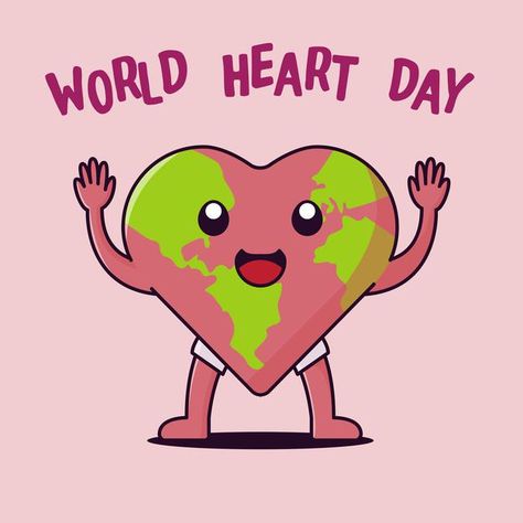 World Heart Day Poster, Heart Day Poster, World Heart Day, About World, Poster Abstract, Heart Day, Flat Icon, Background Banner, Vector Background