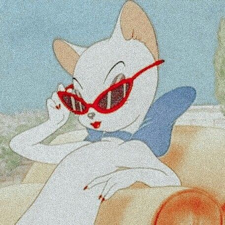 Twitter Pfp Aesthetic Vintage, Sassy Cartoon Aesthetic, Vintage Cat Cartoon, Sassy Cat Aesthetic, Sassy Pfp Aesthetic, Sassy Profile Pictures, Soft Red Aesthetic Vintage, Red Cat Aesthetic, Vintage Cartoon Pfp