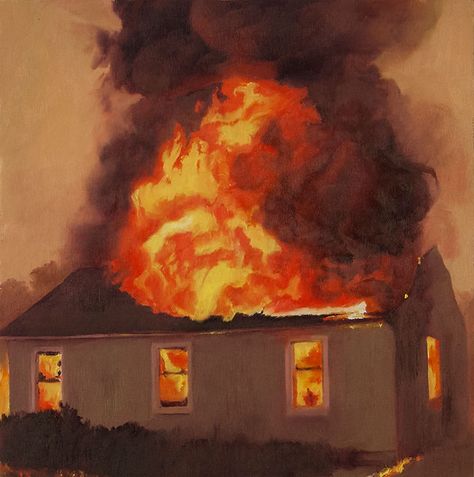 Ship Of Fools, House On Fire, Burning House, Fire Drawing, Fire Painting, Fire Art, On Fire, Pretty Art, A House