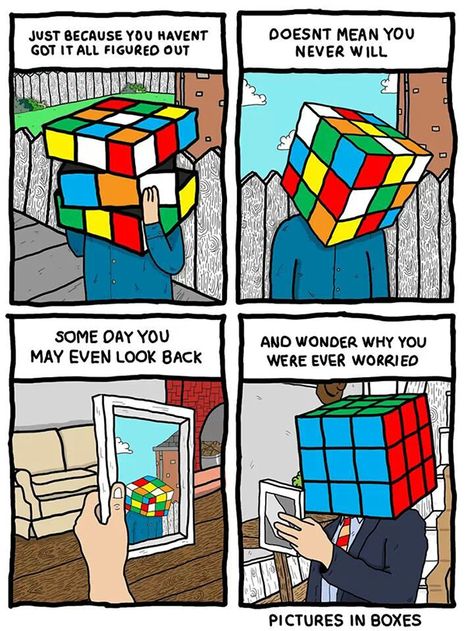 Best of Webcomics – Pictures in Boxes Rubix Cube, Rubik's Cube, Kitchen Remodeling, Figure It Out, Comic Strip, Just Because, Looking Back, No Worries, Me Quotes