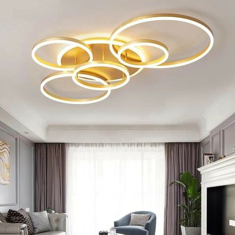 Pendant Lights Bedroom, Geometric Ceiling Light, Modern Led Lighting, Simple Lamp, Lights Bedroom, Pendant Lighting Bedroom, Ring Chandelier, Modern Led Ceiling Lights, Circle Light