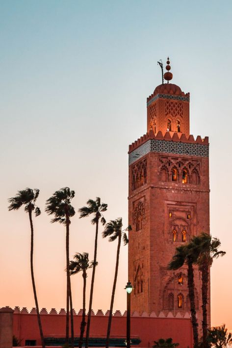 Guide on what to do, where to go and what to see. Morocco is simply captivating. It boasts a rich history, fascinating markets, delicious food, Koutoubia Mosque, Visit Marrakech, Marrakesh Morocco, My Favourite Things, Marrakech Morocco, Photo Decor, City Trip, Travel Instagram, City Aesthetic