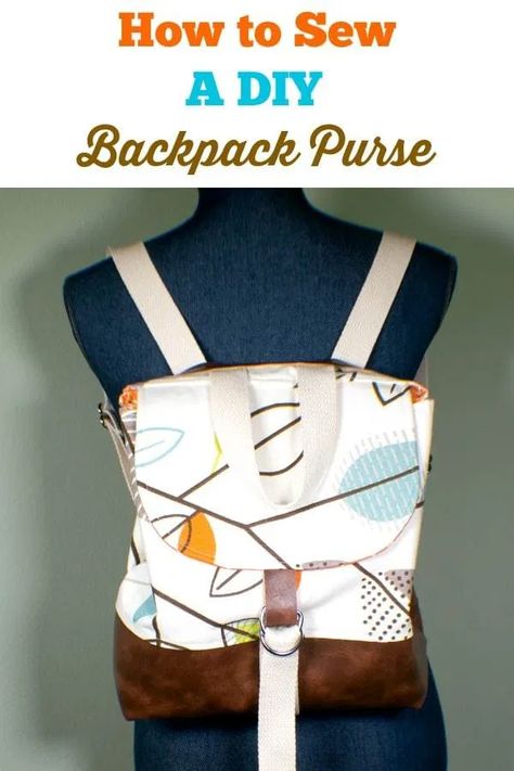 Diy Rucksack, Purses Diy, Diy Backpack Pattern, Pochette Diy, Backpack Purses, Backpack Pattern Sewing, Backpack Sewing, Purse Diy, Backpack Tutorial