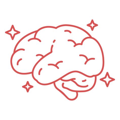 Human brain stroke organ PNG Design Cute Brain Doodle, Brain Doodle Easy, Cute Brain Drawing, Brain Drawing Aesthetic, Brain Drawing Simple, Brain Doodle, Brain Pattern, Brain Cartoon, Brain Png