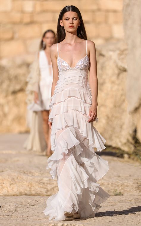 Women's Georges Hobeika Spring Summer 2024 Collection | Moda Operandi George Hobeika, Bridal Details, Georges Hobeika, Georgette Dress, Formal Outfits, White Maxi Dresses, Spring 2024, Elegant Dress, Couture Fashion