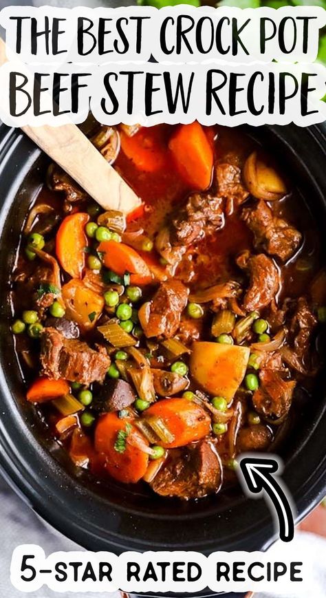 Crockpot Beef Stew Recipes Slow Cooker, Beef Roast Stew Crockpot Recipes, Beef Stew In Crock Pot Slow Cooker, Stew Recipes Crockpot Easy, Crock Pot Stew Recipes Easy, Beef Recipes Slow Cooker Easy, The Best Crockpot Beef Stew, Best Crock Pot Beef Stew, Crock Pot Stew Beef Slow Cooker