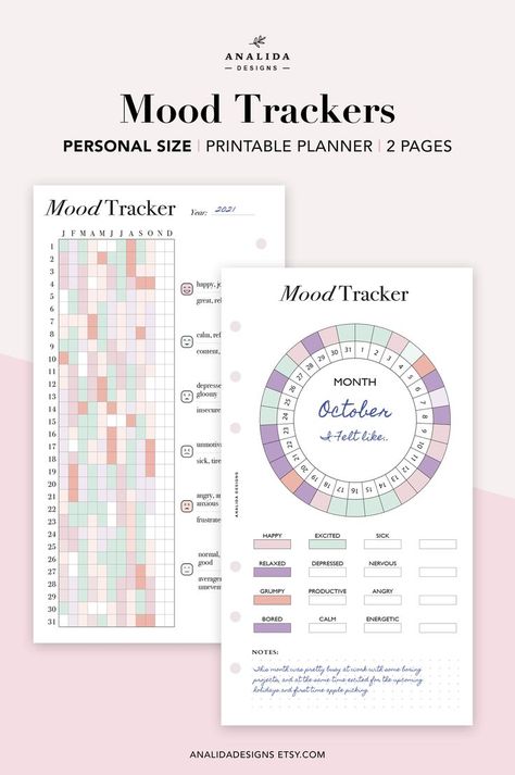 Mood Chart Bullet Journal, Yearly Mood Tracker, Premade Bullet Journal, Mood Tracker Printable, Mood Chart, Mood Diary, Cbt Worksheets, Counseling Worksheets, Bullet Journal Mood Tracker Ideas