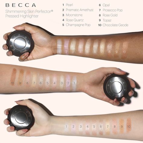 Shimmering Skin Perfector® Pressed Highlighter - BECCA | Sephora Champagne Pop Highlighter, Bright Summer Acrylic Nails, Becca Highlighter, Becca Shimmering Skin Perfector, Best Highlighter, Tan Skin Tone, Sephora Sale, Skin Undertones, Simple Makeup Tips