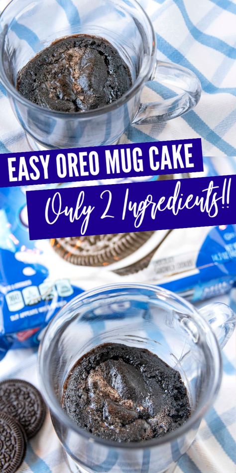 Oreo Mug Cake is a TikTok Sensation! 2 ingredients is all you need to make a rich and decadent Oreo mug cake in minutes. The ultimate mug cake recipe. #passion4savings #mugcake #oreo #tiktok #viral #recipe #dessert #easy #2ingredient Recipe Dessert Easy, Oreo Mug Cake, Oreo Mug, Oreo Milk, Single Serve Cake, Oreo Thins, Mug Cake Recipe, Oreo Biscuits, Quick Cake