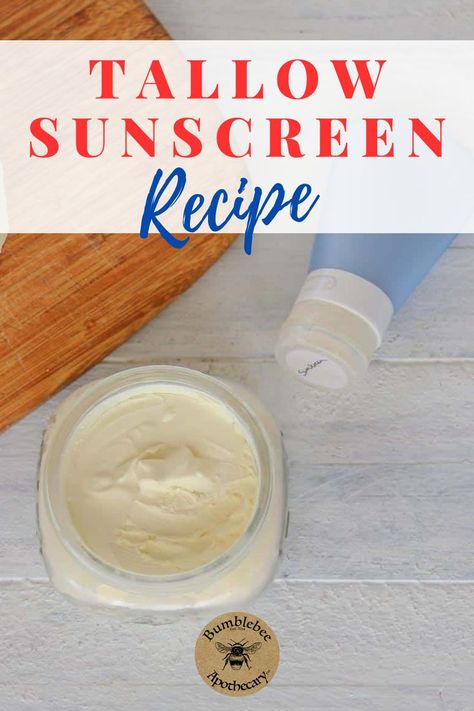 Nobody likes a sunburn! As I was making my yearly batch of DIY sunscreen, I thought I’d add my all time favorite skincare ingredient. If you’re a tallow fan like I am, you’ll want to know how to make tallow sunscreen. I am obsessed with tallow for skincare. Tallow is overflowing with an abundance of skin friendly nutrients, including fat soluble vitamins and antioxidants. 
Pin Now, Make Later! Tallow Sunscreen, Make Tallow, Tallow Recipe, Sunscreen Recipe, All Natural Sunscreen, Diy Lotion, Diy Skin Care Recipes, Fat Soluble Vitamins, Diy Body Care