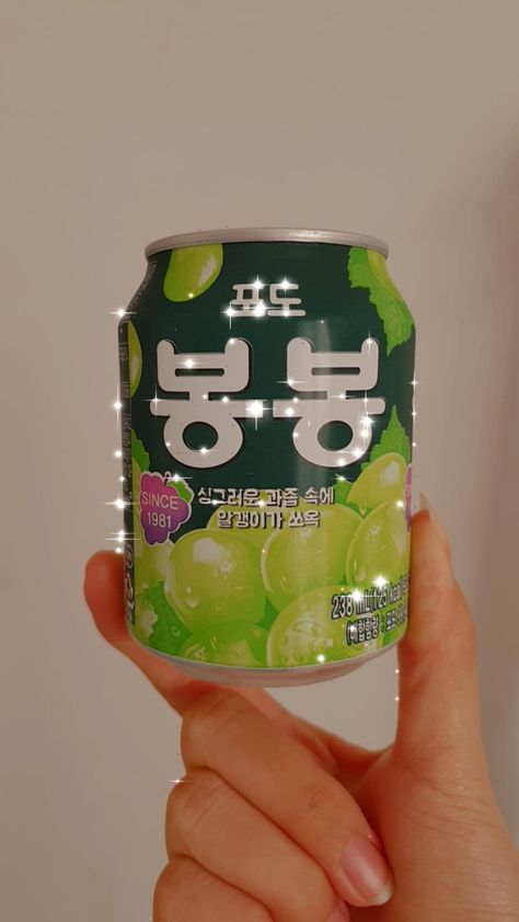 Korean Juice, Plum Drink, Korean Drinks, Grape Flavor, Bottle Cute, Grape Soda, Asian Snacks, Kitchen Accessories Decor, Green Grapes