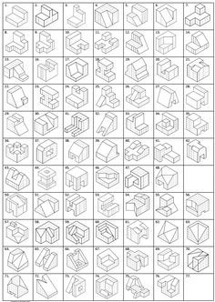 Digital Art Tutorial Ibispaint, Isometric Sketch, Isometric Perspective, Isometric Drawing Exercises, Isometric Shapes, Orthographic Drawing, Isometric Cube, Illustrations Fashion, Isometric Map